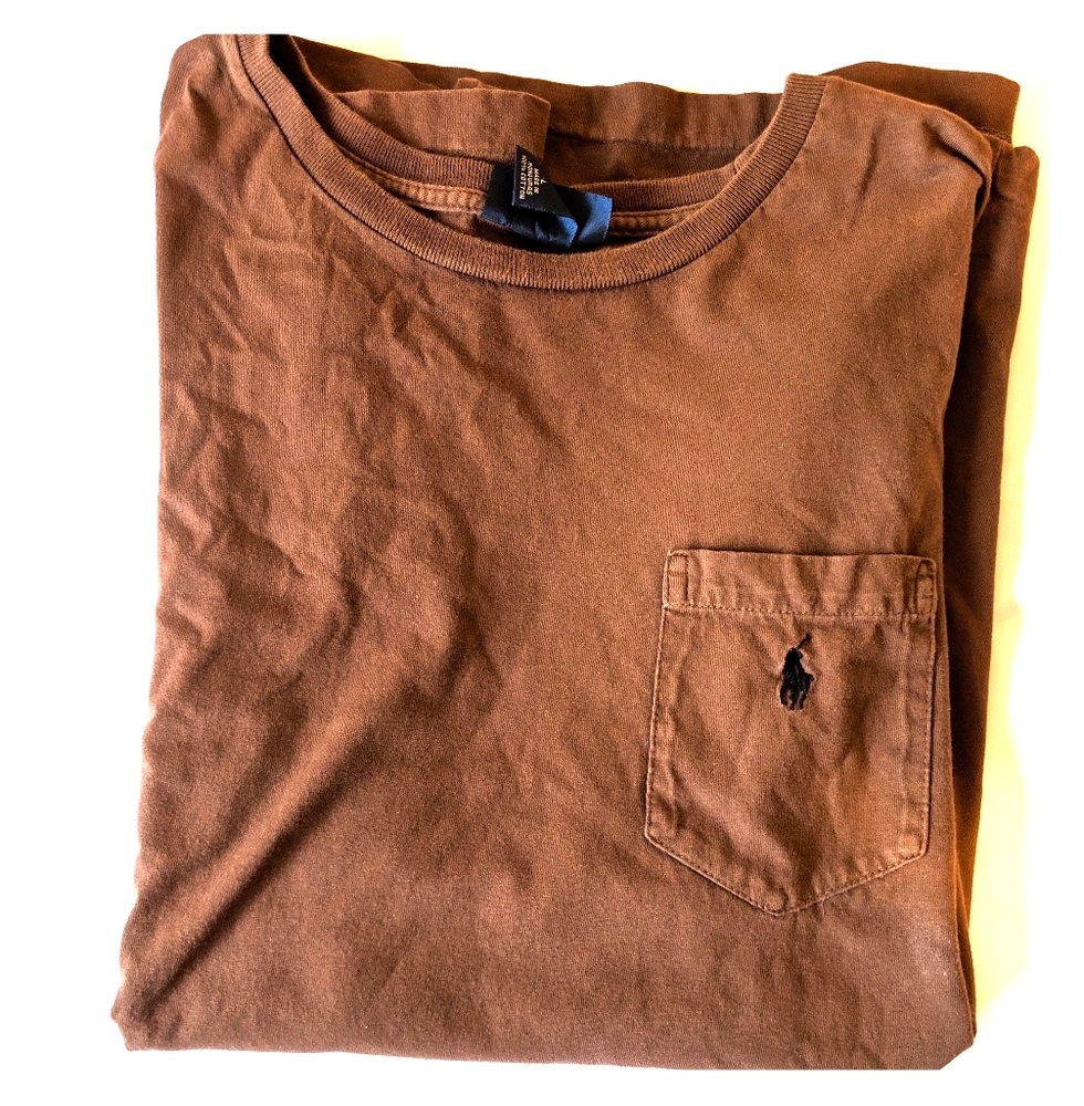 Polo by Ralph Lauren Mens Brown 💯 Cotton T-Shirt